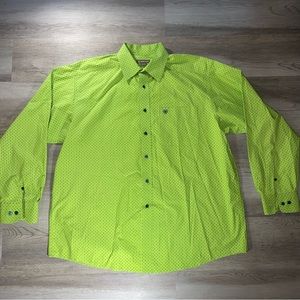 ARIAT MEN'S TEAM PRUITT DIAMOND PRINT CLASSIC FIT LONG SLEEVE BUTTON DOWN